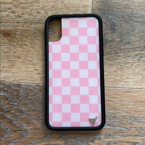 RARE wildflower pink checkered iPhone X case